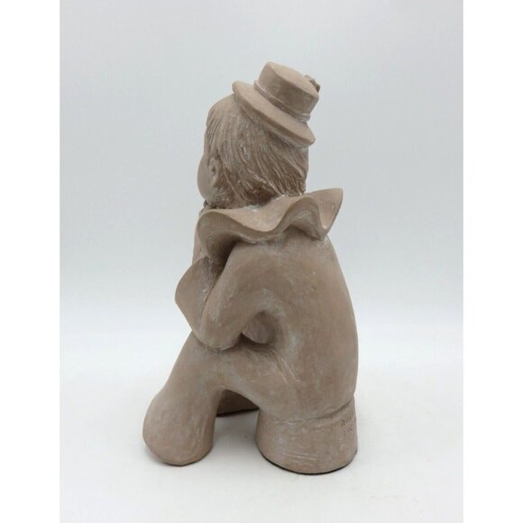 AUSTIN PRODUCTIONS Inc 1980 Boy Clown Sitting Sculpture Statue Vintage 9" Tall - Picture 5 of 10